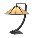 Elstead Lampa stołowa Pomeroy 1 źródło światła Western brąz QZ-POMEROY-TL