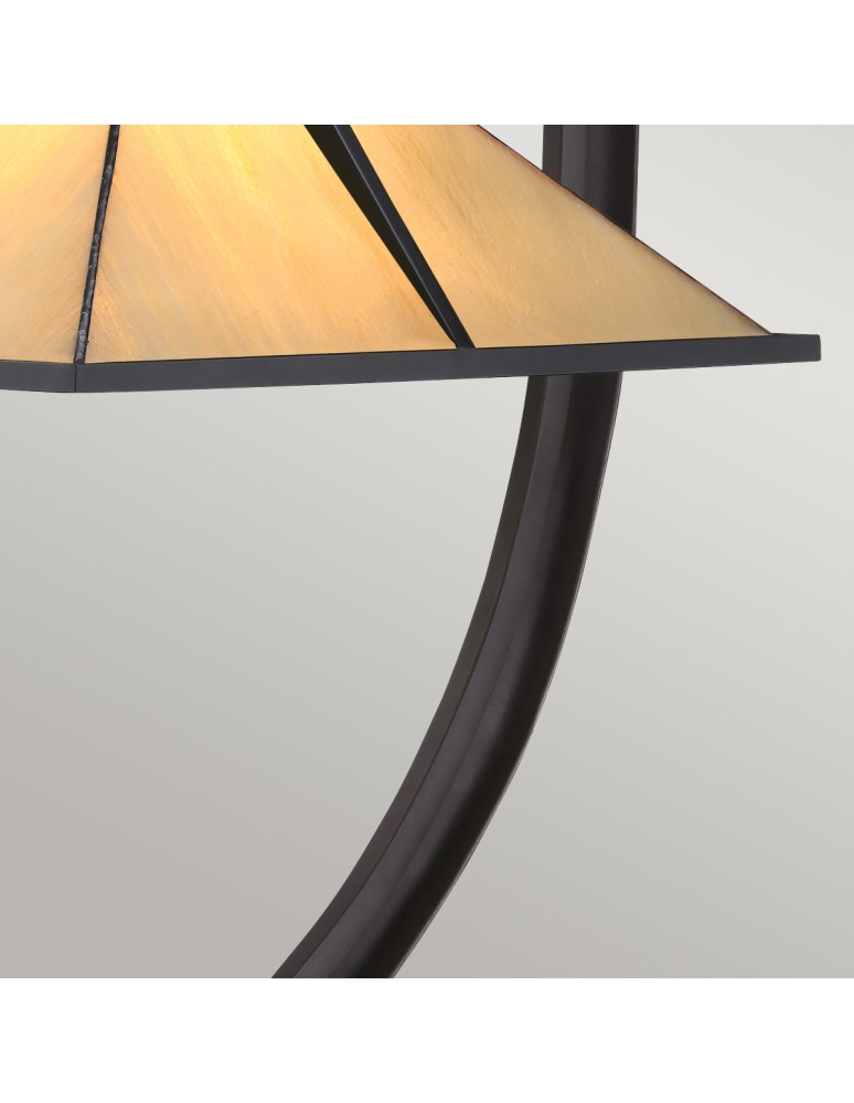 Elstead Lampa stołowa Pomeroy 1 źródło światła Western brąz QZ-POMEROY-TL