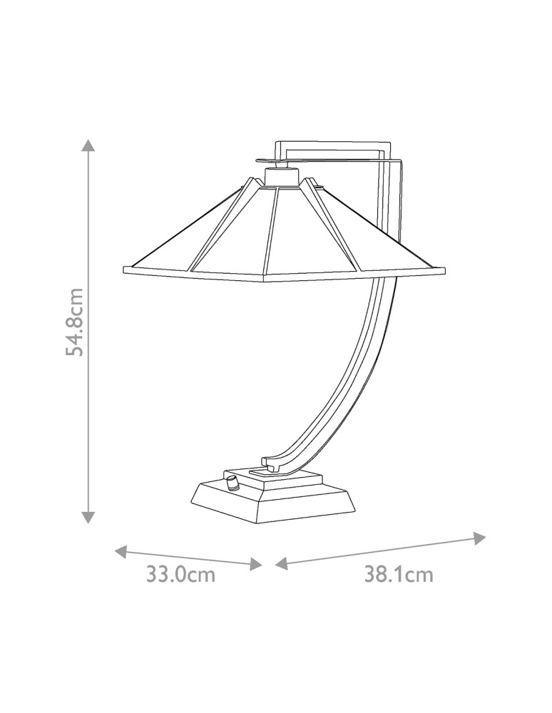 Elstead Lampa stołowa Pomeroy 1 źródło światła Western brąz QZ-POMEROY-TL
