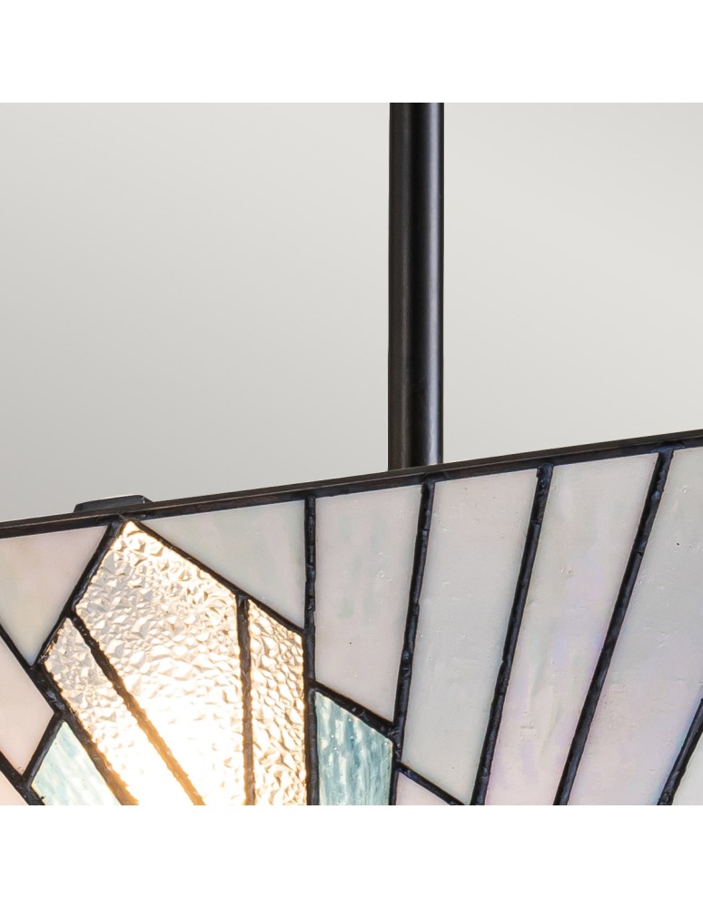 Elstead Lampa wisząca, Półplafon Alderley 2 źródła światła Vintage brąz TF-ALDERLEY-F-P