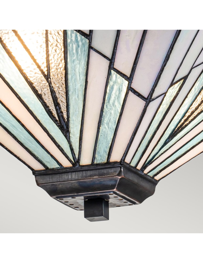 Elstead Lampa wisząca, Półplafon Alderley 2 źródła światła Vintage brąz TF-ALDERLEY-F-P