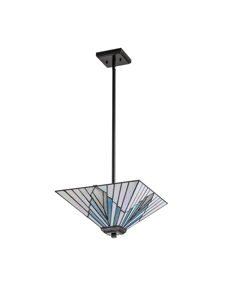 Elstead Lampa wisząca, Półplafon Alderley 2 źródła światła Vintage brąz TF-ALDERLEY-F-P