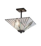 Elstead Lampa wisząca, Półplafon Alderley 2 źródła światła Vintage brąz TF-ALDERLEY-F-P