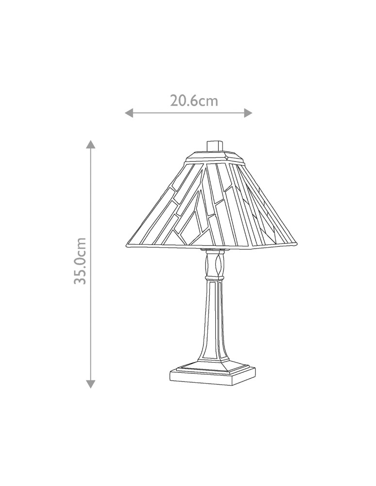 Elstead Średnia lampa stołowa Alderley 1 źródło światła Vintage brąz TF-ALDERLEY-TL-M