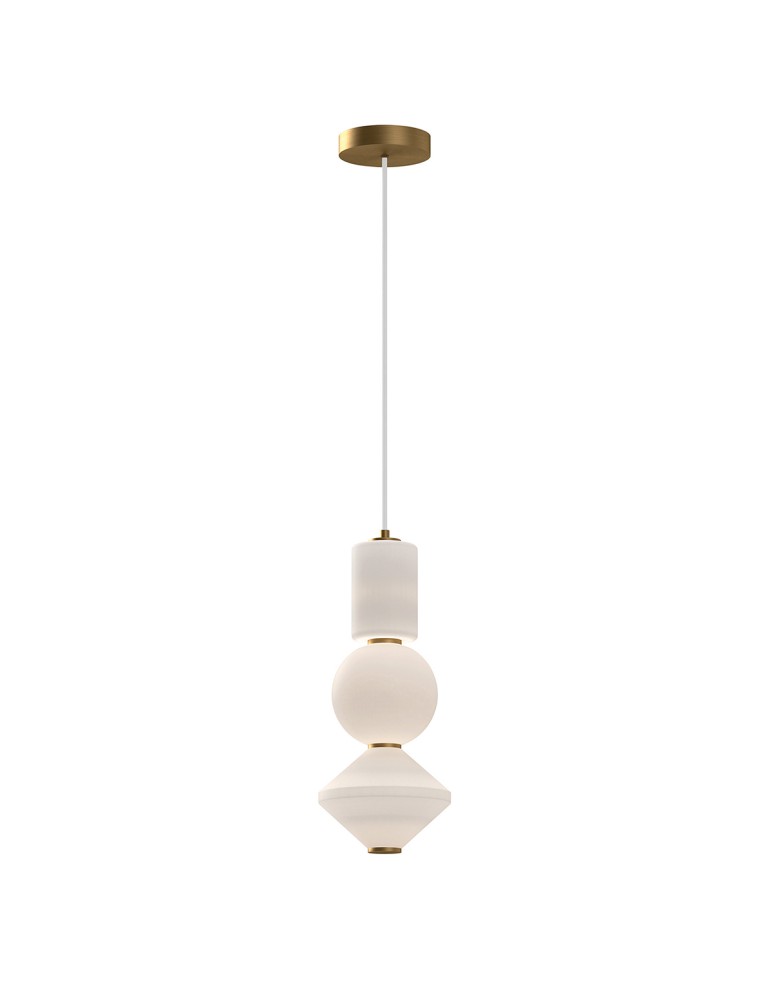 Elstead Lampa wisząca LED Bijou - Postarzane złoto ALM-BIJOU-P3-GD