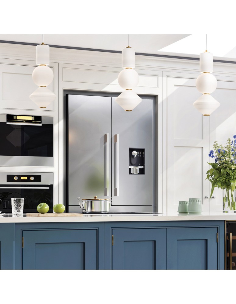 Elstead Lampa wisząca LED Bijou - Postarzane złoto ALM-BIJOU-P3-GD