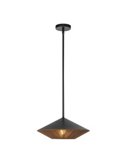 Elstead Duża lampa wisząca Daphne 1 źródło światła Matowa czerń ALM-DAPHNE-P-L-MB - product 2
