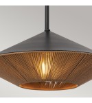 Elstead Duża lampa wisząca Daphne 1 źródło światła Matowa czerń ALM-DAPHNE-P-L-MB
