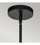 Elstead Duża lampa wisząca Daphne 1 źródło światła Matowa czerń ALM-DAPHNE-P-L-MB