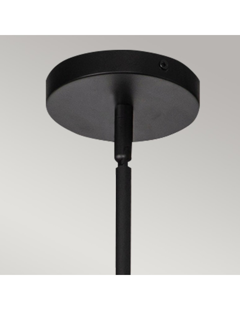 Elstead Duża lampa wisząca Daphne 1 źródło światła Matowa czerń ALM-DAPHNE-P-L-MB