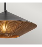 Elstead Duża lampa wisząca Daphne 1 źródło światła Matowa czerń ALM-DAPHNE-P-L-MB