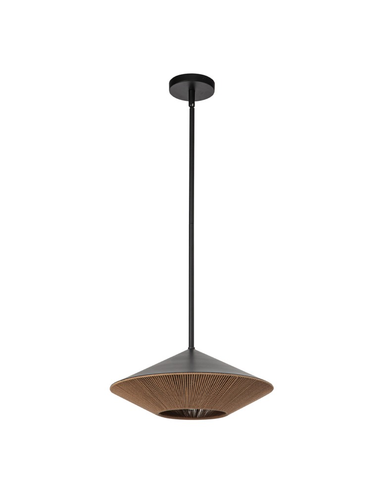Elstead Duża lampa wisząca Daphne 1 źródło światła Matowa czerń ALM-DAPHNE-P-L-MB