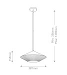 Elstead Duża lampa wisząca Daphne 1 źródło światła Matowa czerń ALM-DAPHNE-P-L-MB