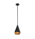 Elstead Mała lampa wisząca Daphne 1 źródło światła Matowa czerń ALM-DAPHNE-P-S-MB