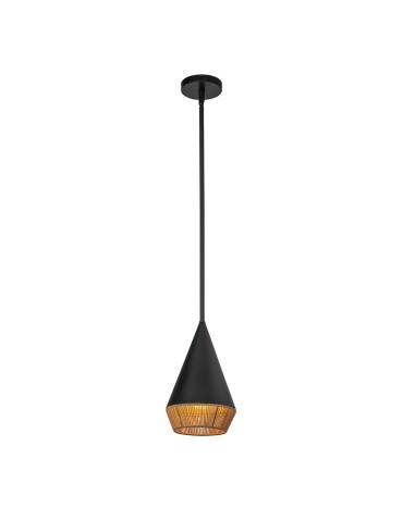 Elstead Mała lampa wisząca Daphne 1 źródło światła Matowa czerń ALM-DAPHNE-P-S-MB
