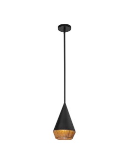 Elstead Mała lampa wisząca Daphne 1 źródło światła Matowa czerń ALM-DAPHNE-P-S-MB