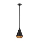 Elstead Mała lampa wisząca Daphne 1 źródło światła Matowa czerń ALM-DAPHNE-P-S-MB