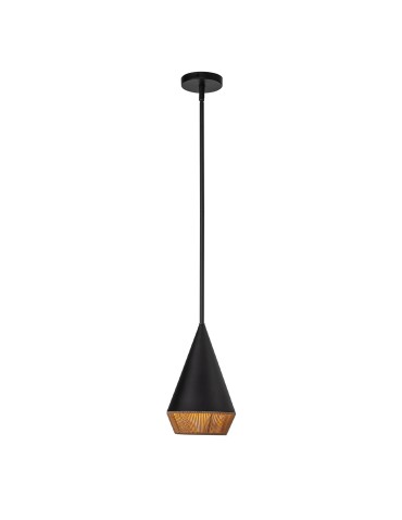 Elstead Mała lampa wisząca Daphne 1 źródło światła Matowa czerń ALM-DAPHNE-P-S-MB - product 2