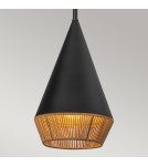 Elstead Mała lampa wisząca Daphne 1 źródło światła Matowa czerń ALM-DAPHNE-P-S-MB
