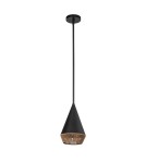 Elstead Mała lampa wisząca Daphne 1 źródło światła Matowa czerń ALM-DAPHNE-P-S-MB