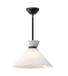 Elstead Lampa wisząca Halston 1 źródło światła Matowa czerń ALM-HALSTON-P-M-BK
