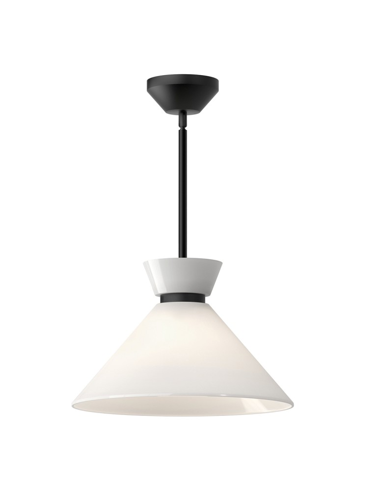 Elstead Lampa wisząca Halston 1 źródło światła Matowa czerń ALM-HALSTON-P-M-BK