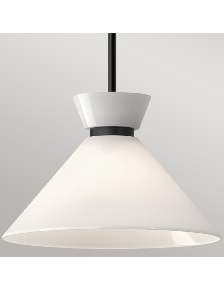 Elstead Lampa wisząca Halston 1 źródło światła Matowa czerń ALM-HALSTON-P-M-BK
