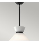 Elstead Lampa wisząca Halston 1 źródło światła Matowa czerń ALM-HALSTON-P-M-BK