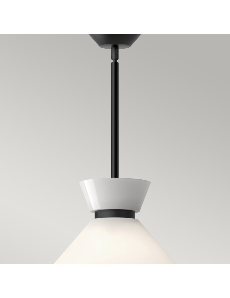 Elstead Lampa wisząca Halston 1 źródło światła Matowa czerń ALM-HALSTON-P-M-BK