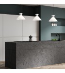 Elstead Lampa wisząca Halston 1 źródło światła Matowa czerń ALM-HALSTON-P-M-BK