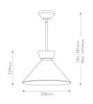 Elstead Lampa wisząca Halston 1 źródło światła Matowa czerń ALM-HALSTON-P-M-BK