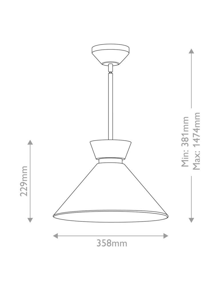 Elstead Lampa wisząca Halston 1 źródło światła Matowa czerń ALM-HALSTON-P-M-BK