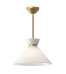 Elstead Lampa wisząca Halston 1 źródło światła Szczotkowane złoto ALM-HALSTON-P-M-GD