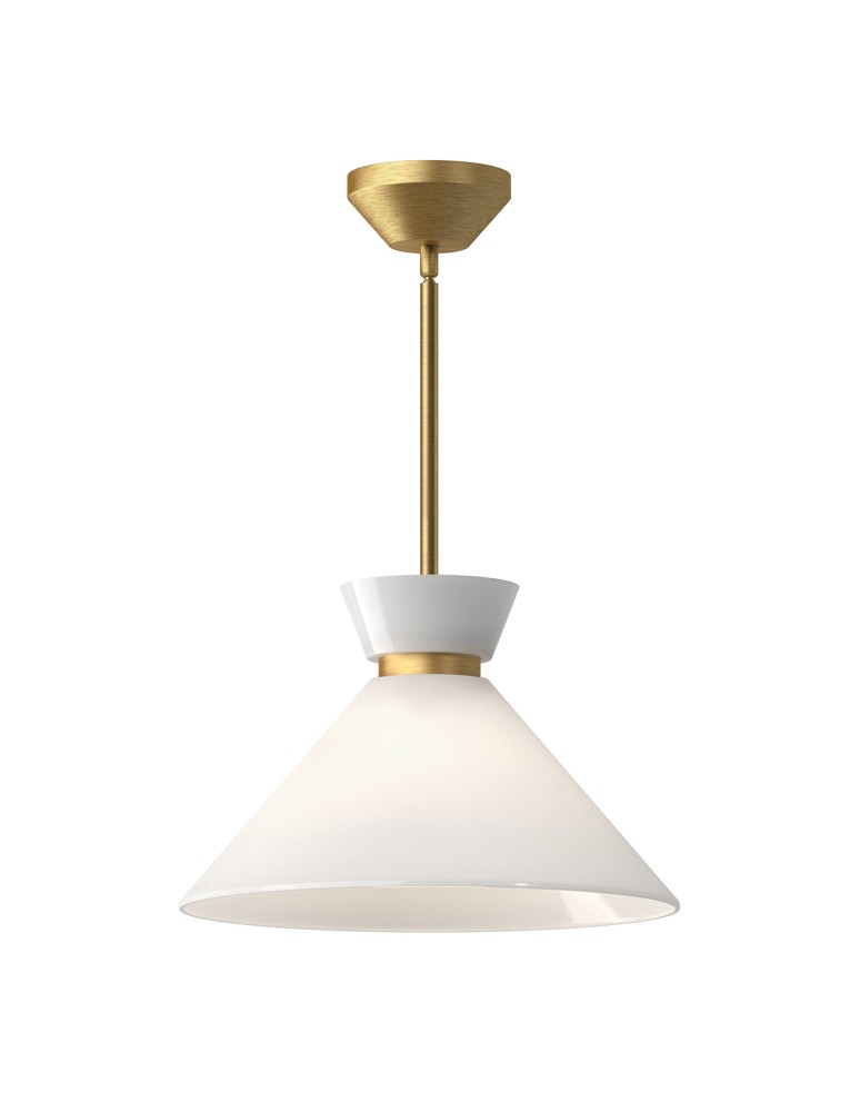 Elstead Lampa wisząca Halston 1 źródło światła Szczotkowane złoto ALM-HALSTON-P-M-GD