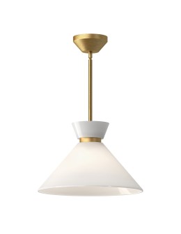 Elstead Lampa wisząca Halston 1 źródło światła Szczotkowane złoto ALM-HALSTON-P-M-GD