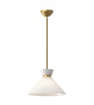Elstead Lampa wisząca Halston 1 źródło światła Szczotkowane złoto ALM-HALSTON-P-M-GD