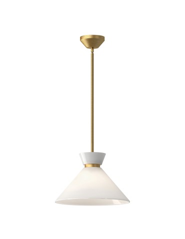 Elstead Lampa wisząca Halston 1 źródło światła Szczotkowane złoto ALM-HALSTON-P-M-GD - produkt 2