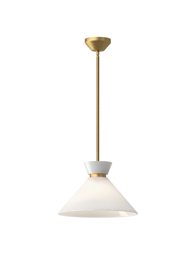 Elstead Lampa wisząca Halston 1 źródło światła Szczotkowane złoto ALM-HALSTON-P-M-GD