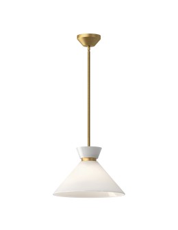 Elstead Lampa wisząca Halston 1 źródło światła Szczotkowane złoto ALM-HALSTON-P-M-GD - produkt 2