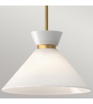 Elstead Lampa wisząca Halston 1 źródło światła Szczotkowane złoto ALM-HALSTON-P-M-GD