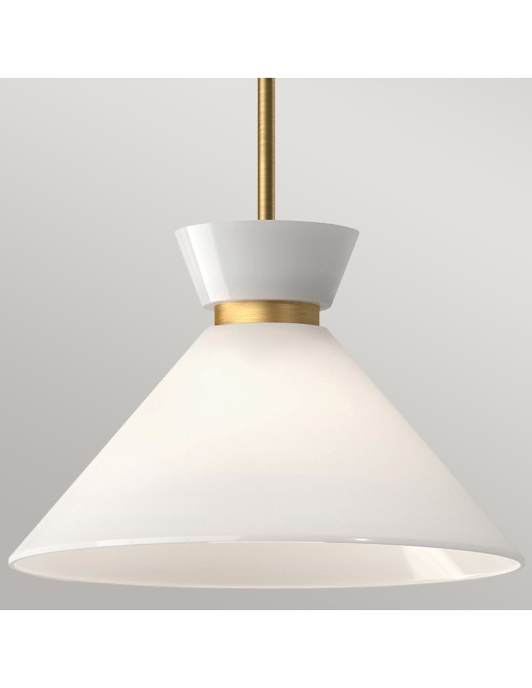 Elstead Lampa wisząca Halston 1 źródło światła Szczotkowane złoto ALM-HALSTON-P-M-GD