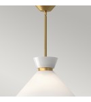 Elstead Lampa wisząca Halston 1 źródło światła Szczotkowane złoto ALM-HALSTON-P-M-GD