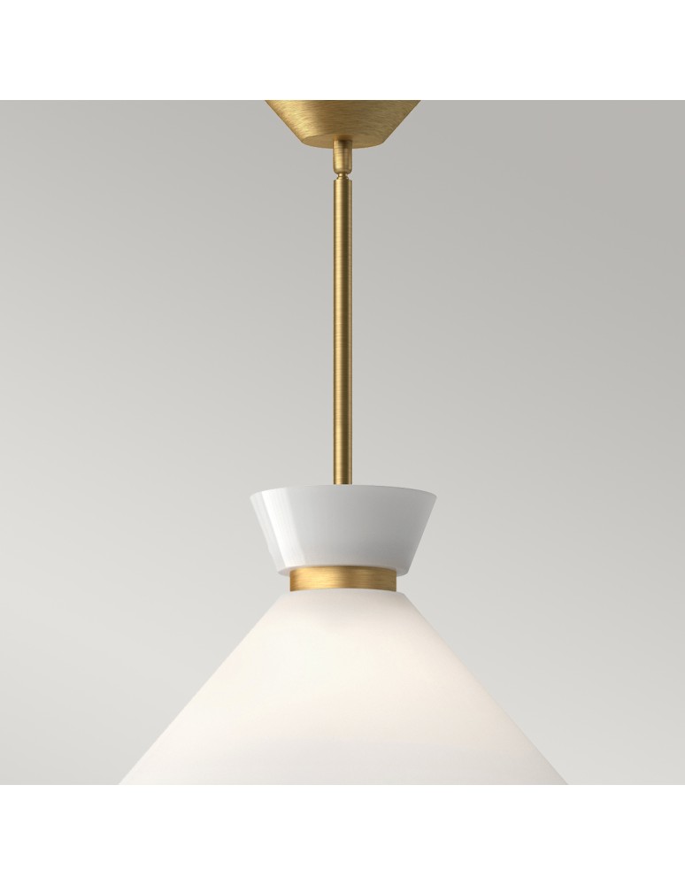 Elstead Lampa wisząca Halston 1 źródło światła Szczotkowane złoto ALM-HALSTON-P-M-GD
