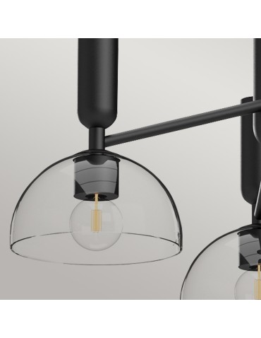 Elstead Żyrandol Jude 3 źródła światła Matowa czerń ALM-JUDE3-MB-CL - product 2