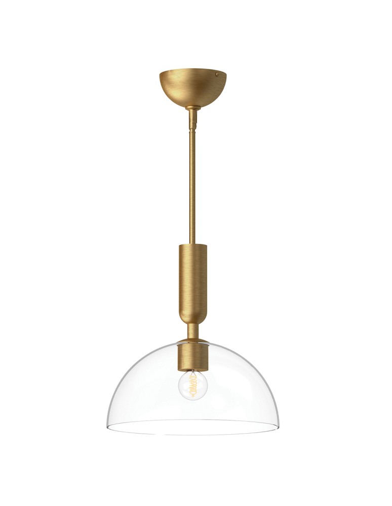 Elstead Lampa wisząca Jude 1 źródło światła Szczotkowane złoto ALM-JUDE-P-GD-CL