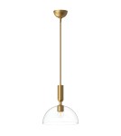 Elstead Lampa wisząca Jude 1 źródło światła Szczotkowane złoto ALM-JUDE-P-GD-CL