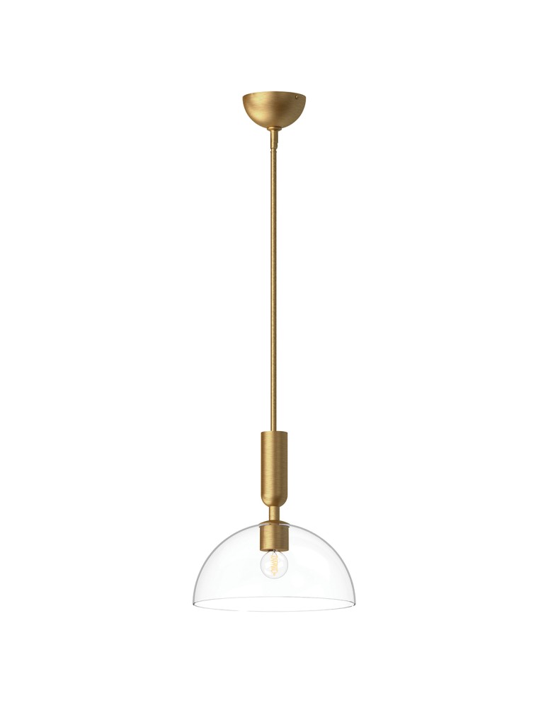 Elstead Lampa wisząca Jude 1 źródło światła Szczotkowane złoto ALM-JUDE-P-GD-CL
