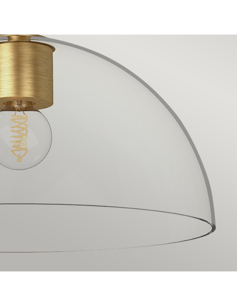 Elstead Lampa wisząca Jude 1 źródło światła Szczotkowane złoto ALM-JUDE-P-GD-CL