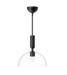 Elstead Lampa wisząca Jude 1 źródło światła Matowa czerń ALM-JUDE-P-MB-CL