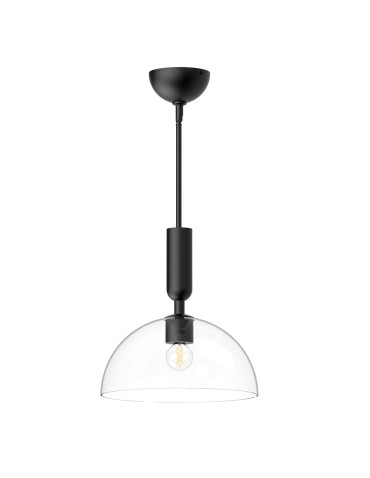 Elstead Lampa wisząca Jude 1 źródło światła Matowa czerń ALM-JUDE-P-MB-CL